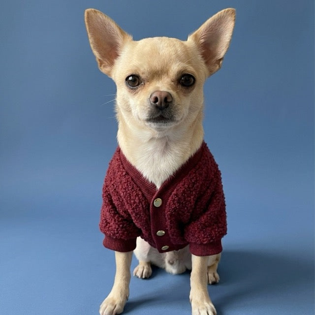 Cardigan vino tinto