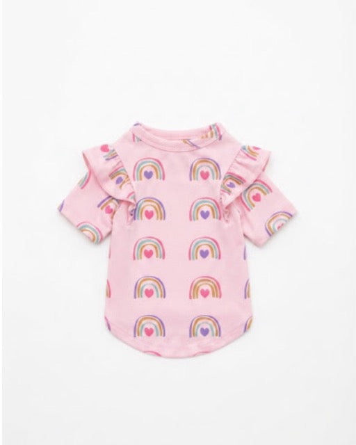 Camiseta puntos lila