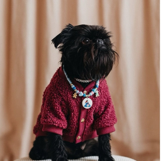 Cardigan vino tinto