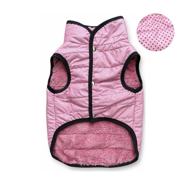 Chaleco puntos palo de rosa