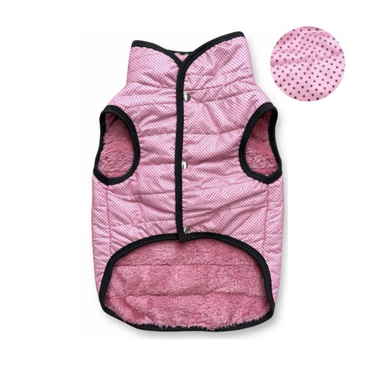 Chaleco puntos palo de rosa